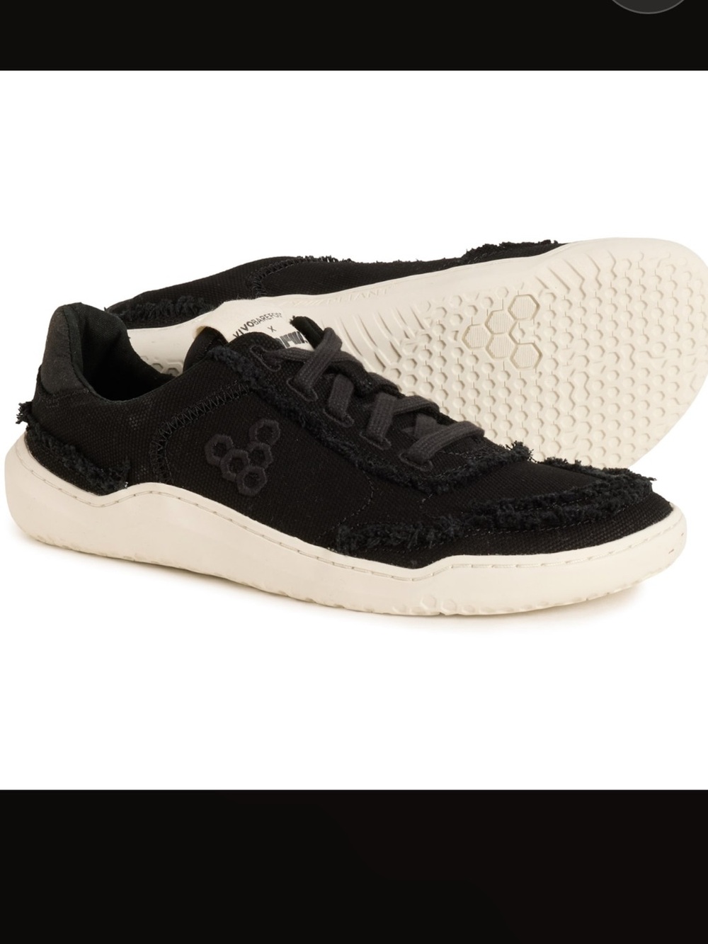 EU41 Vivobarefoot Black Gobi Canvas Sneaker